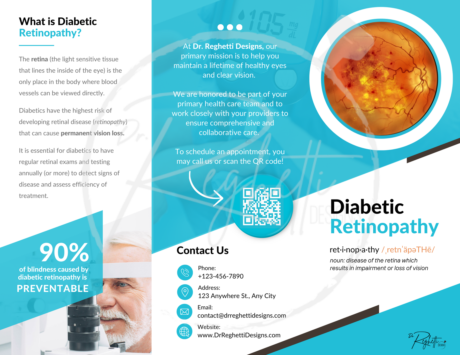 Diabetic Retinopathy Brochure | Dr. Reghetti Designs