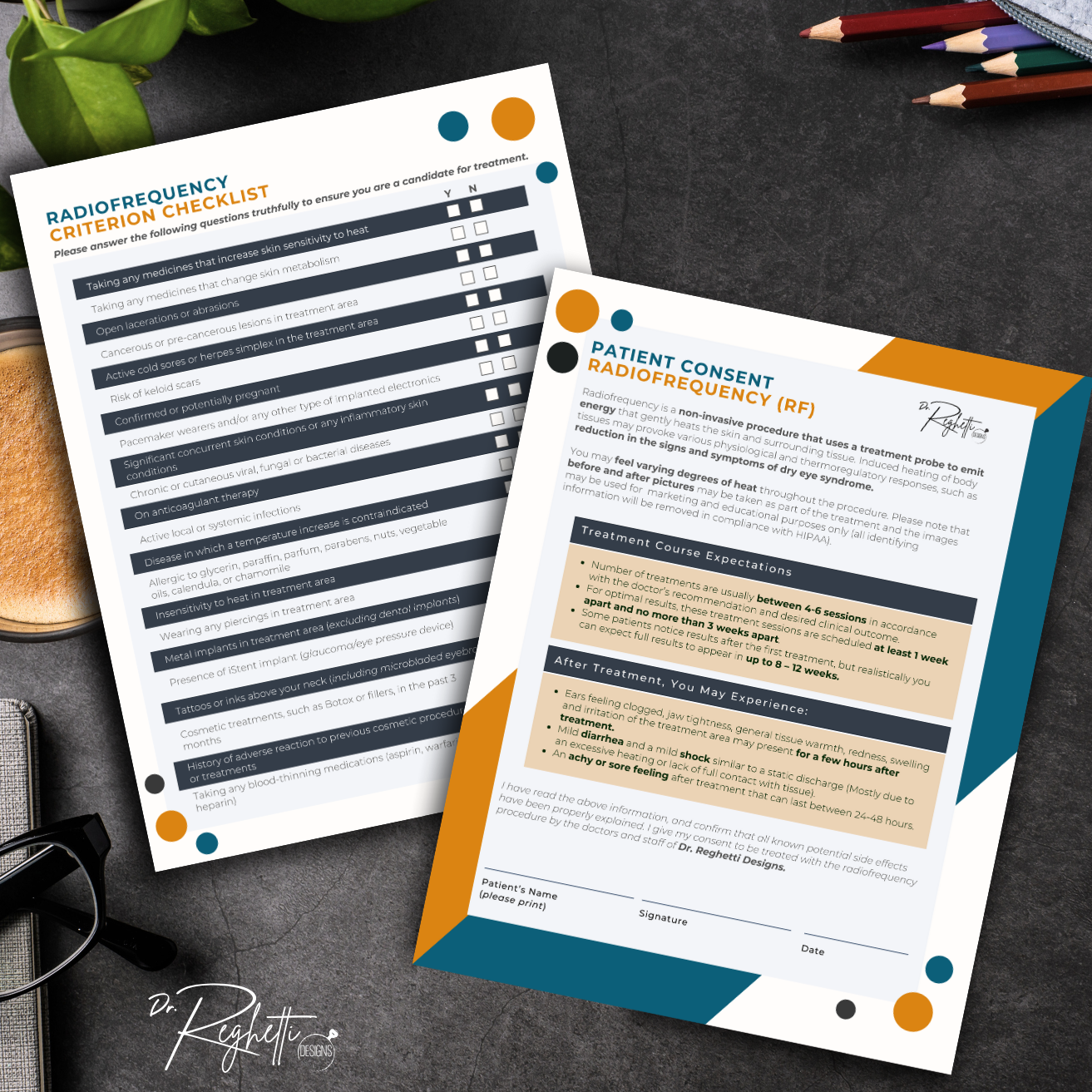 radiofrequency consent forms and checklist for dry eye clinic optometry practice 