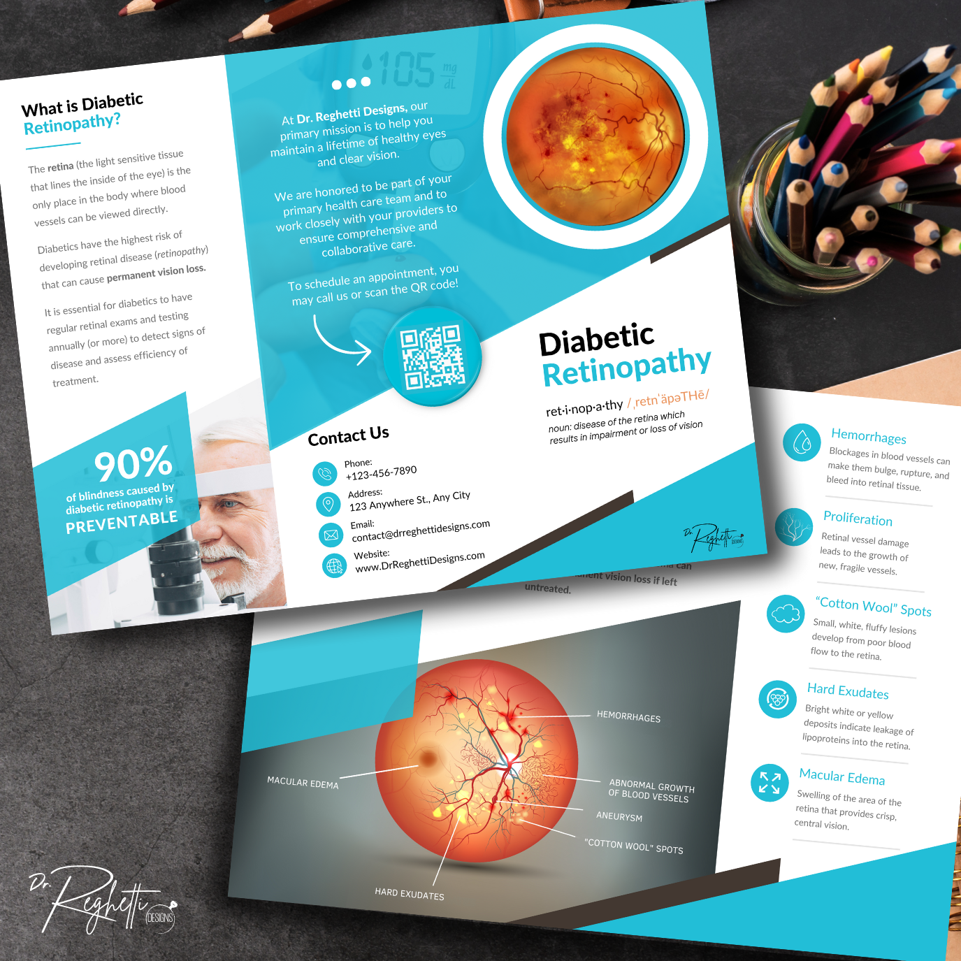 Diabetic Retinopathy Brochure | Dr. Reghetti Designs