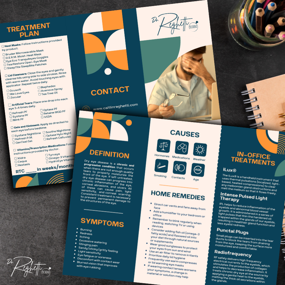 Dry Eye Treatment Brochure | Dr. Reghetti Designs